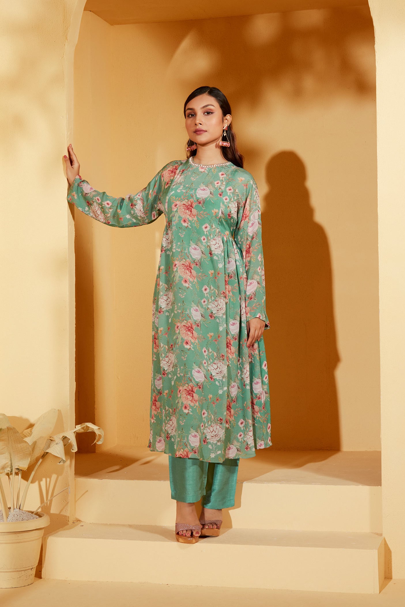 anti fit dress Green anti fit dress Suruchi Parakh