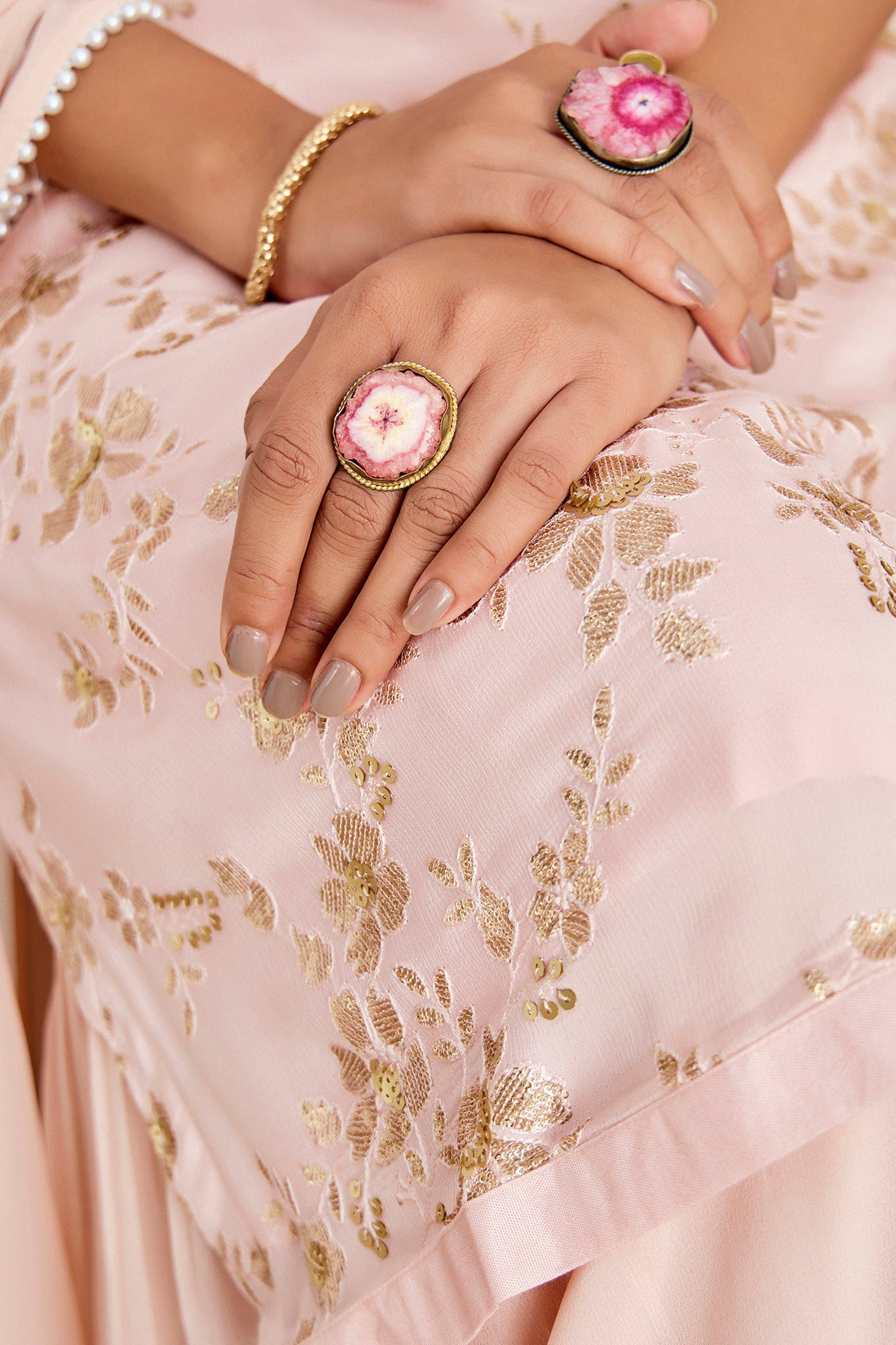 LIGHT PINK SHARARA SET