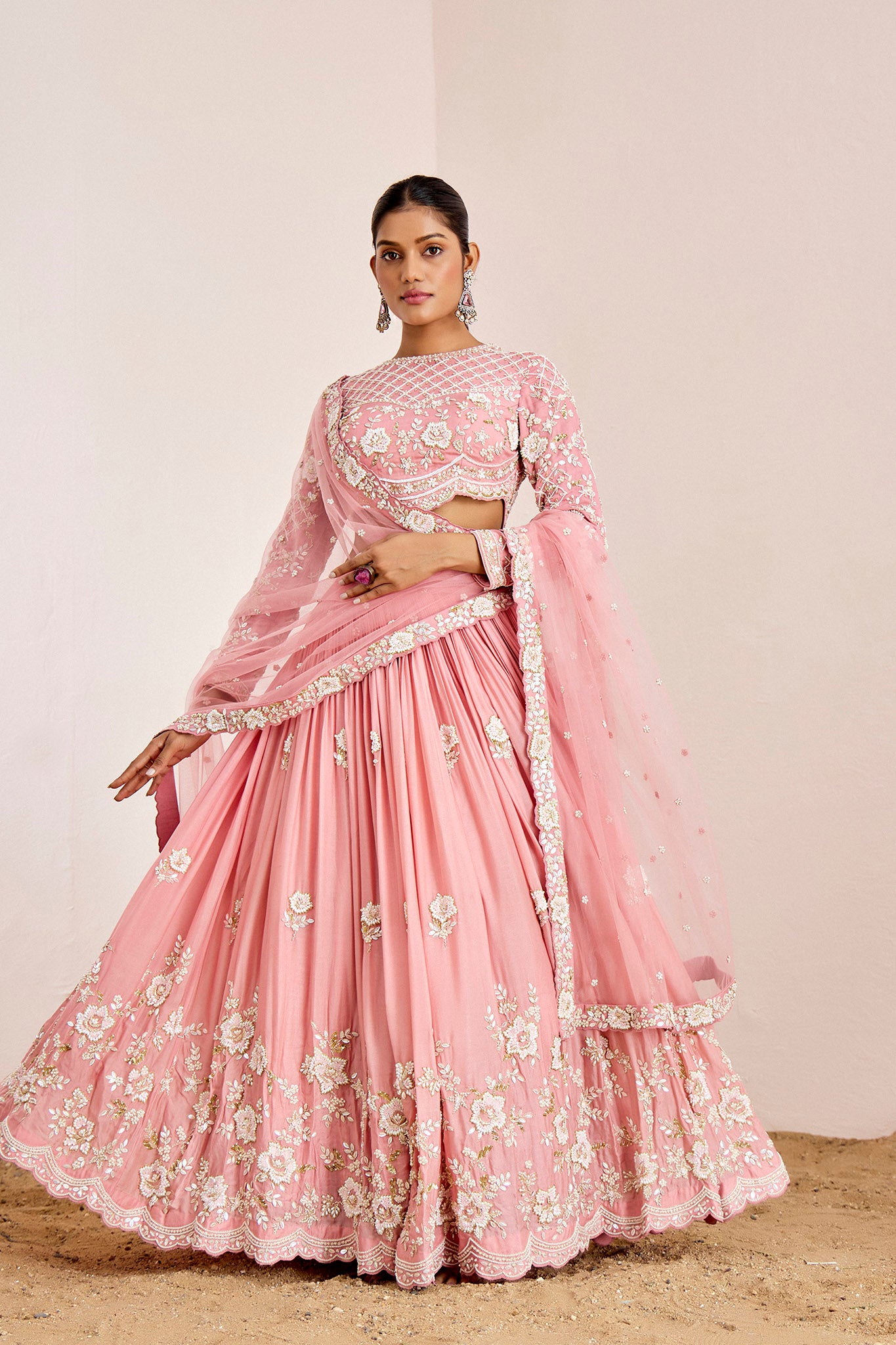 PINK BRIDAL LEHENGA SET