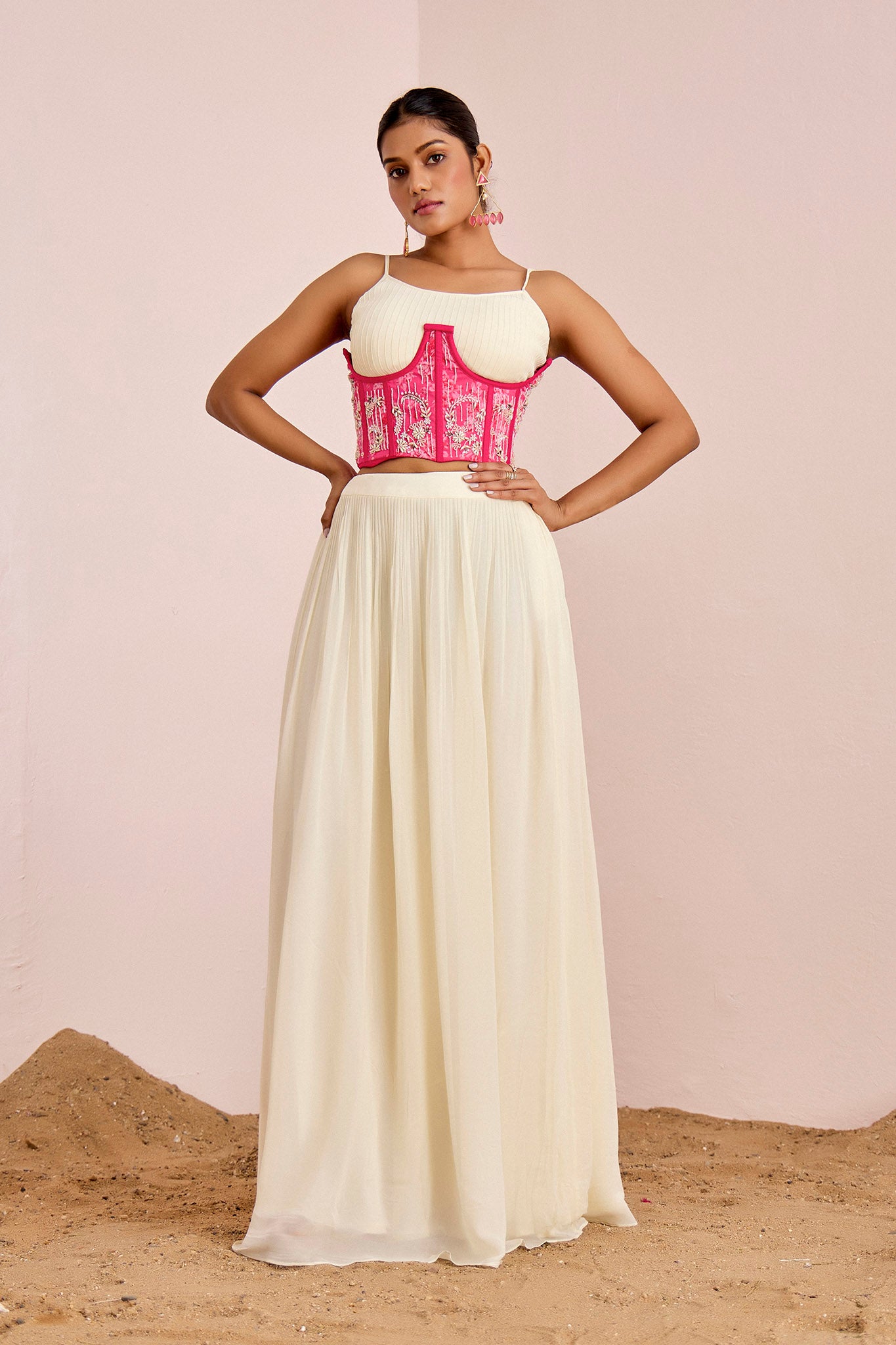 PINK CORSET SET