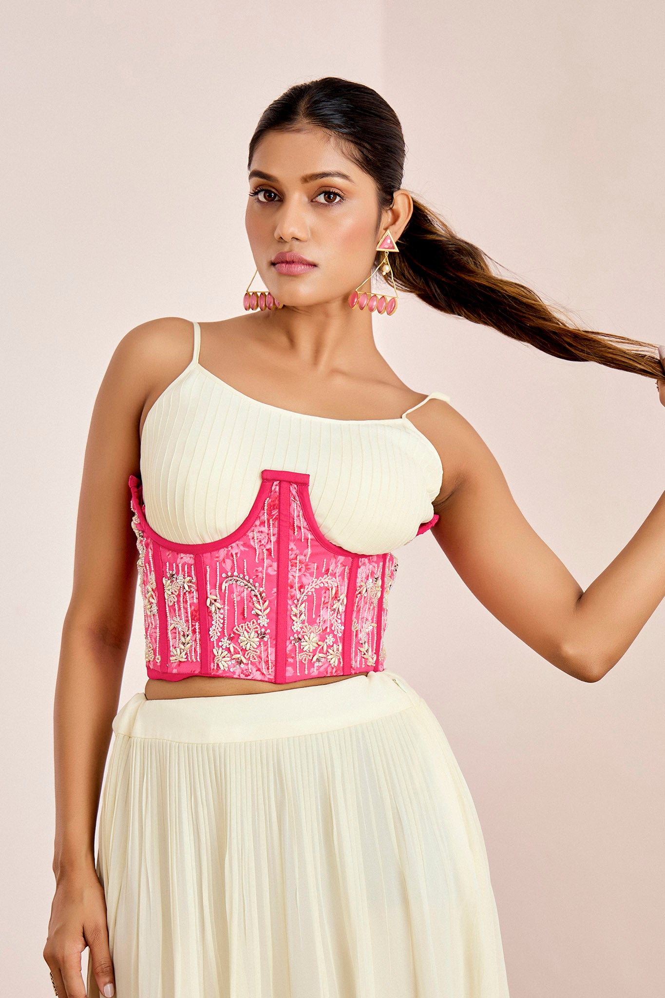 PINK CORSET SET