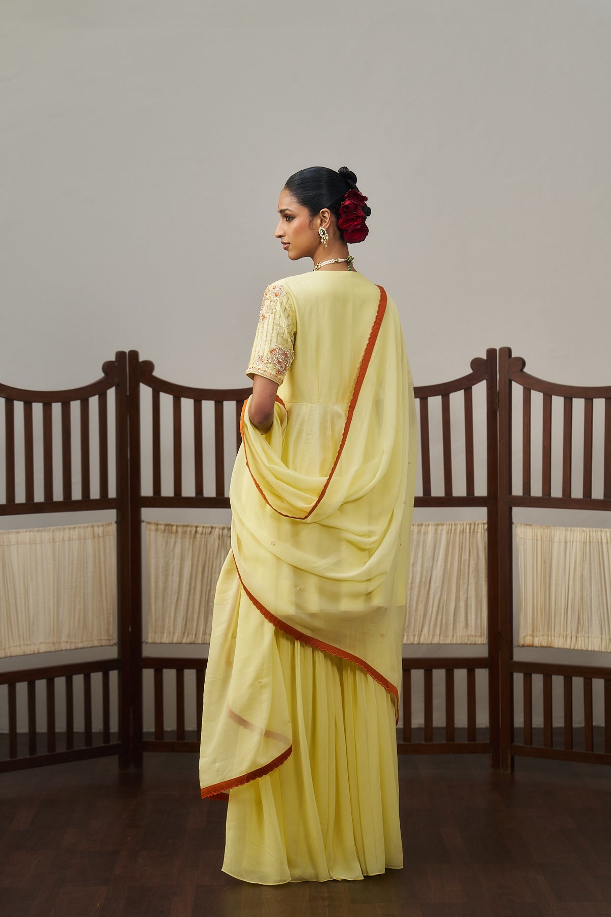 Yellow Chanderi Sharara Set