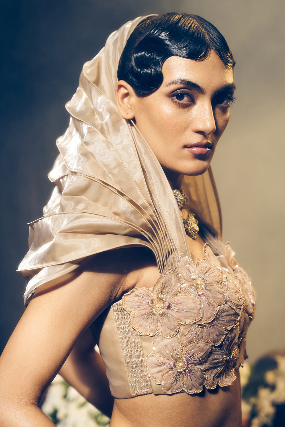 Nude/ Light Gold Pallazo Set