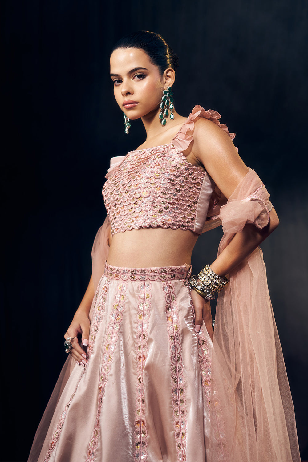Pastel Pink Lehenga Set