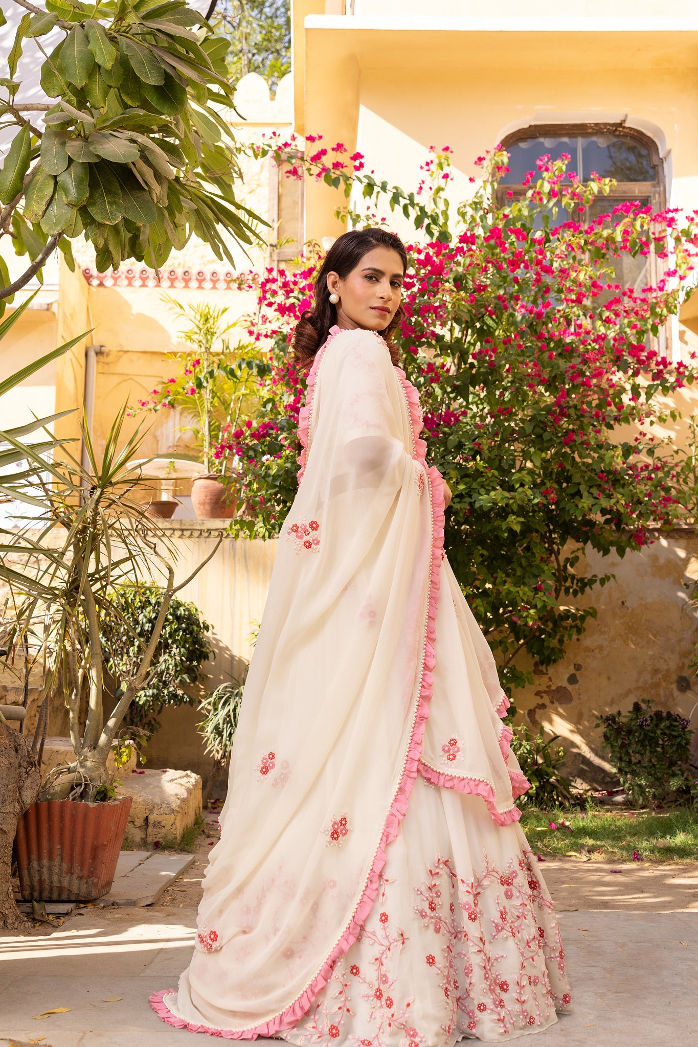 Off white lehenga set