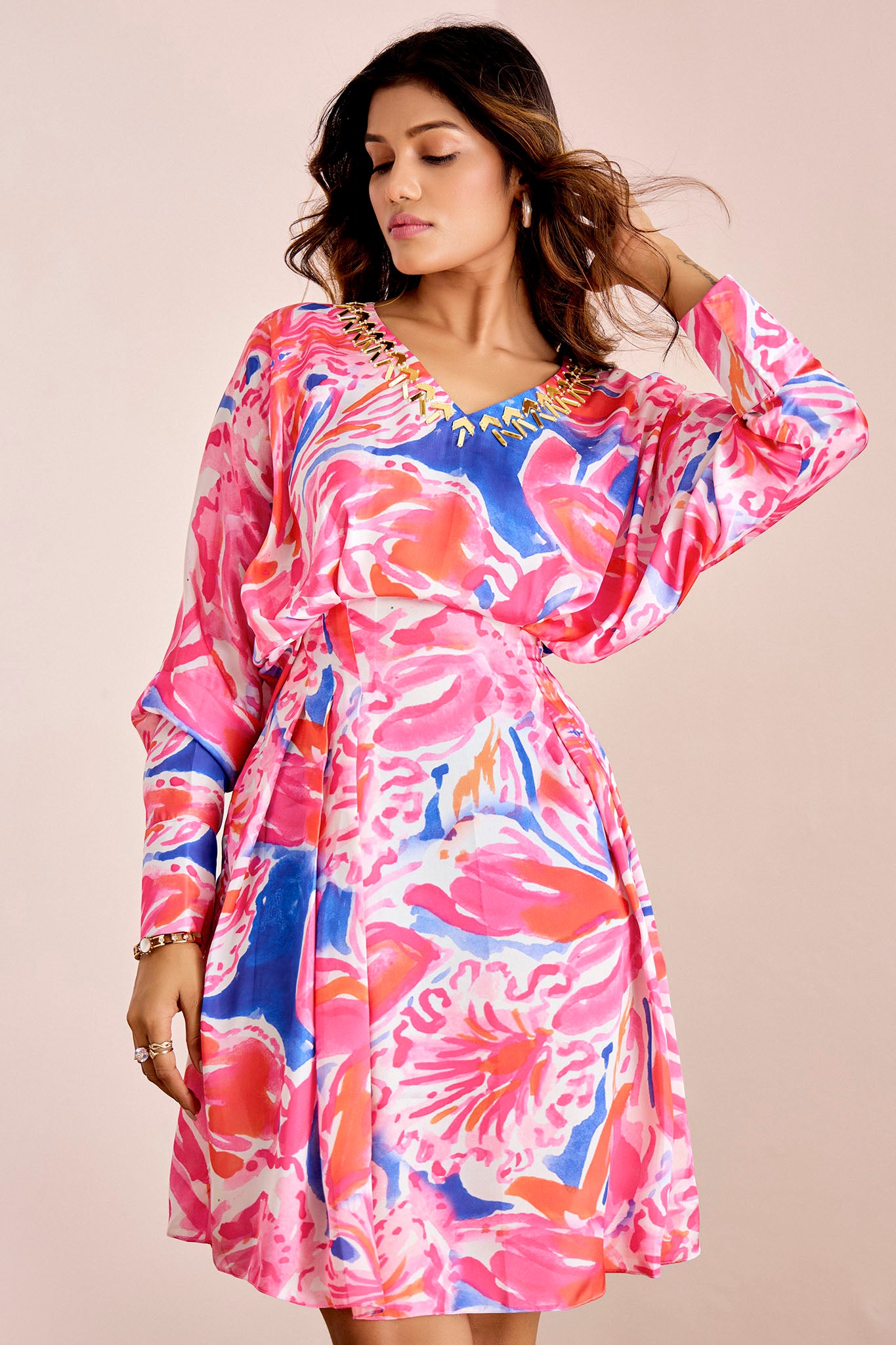 Abstract Floral Dress