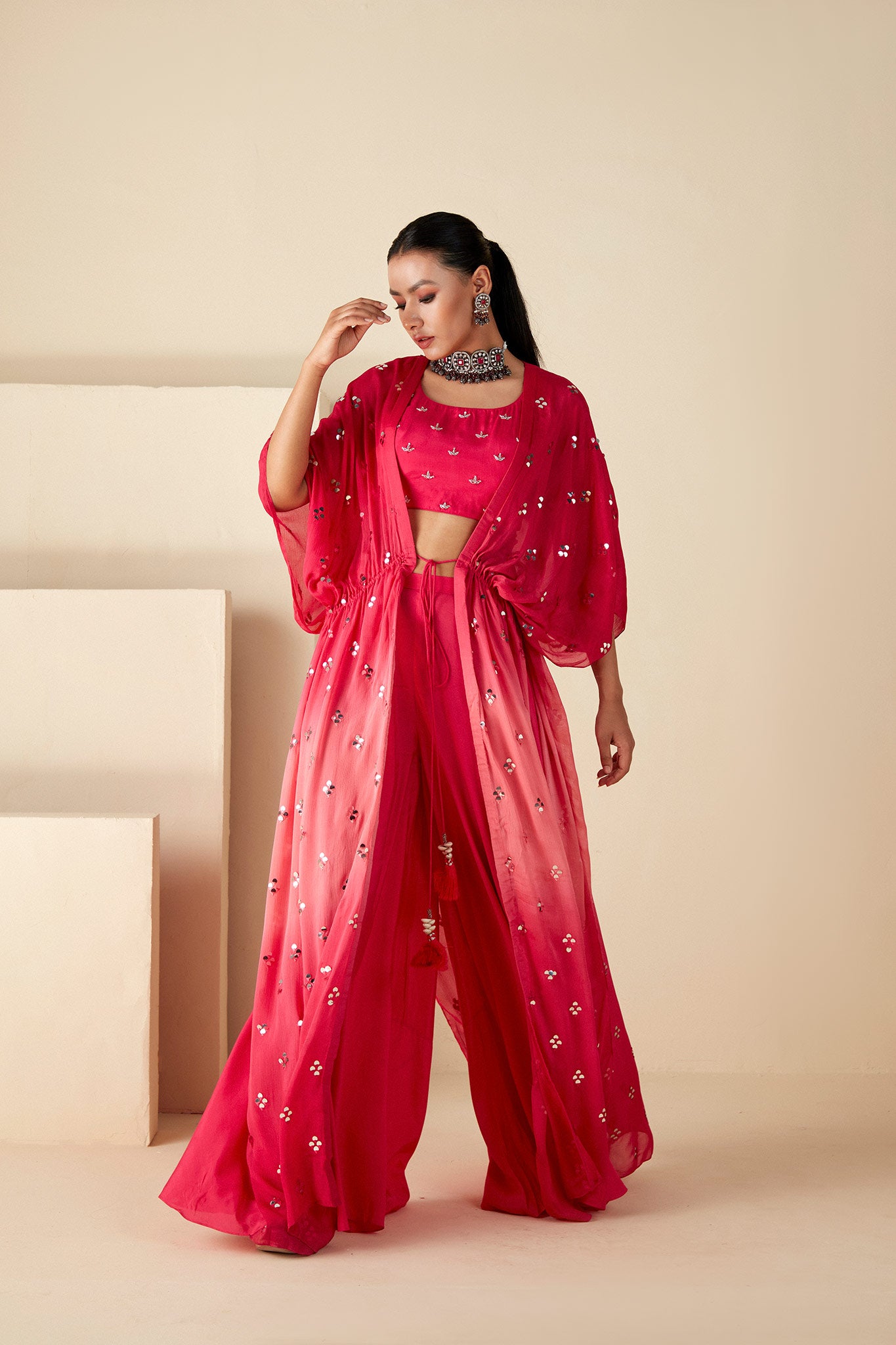 Pink Ombre Kaftan Sets