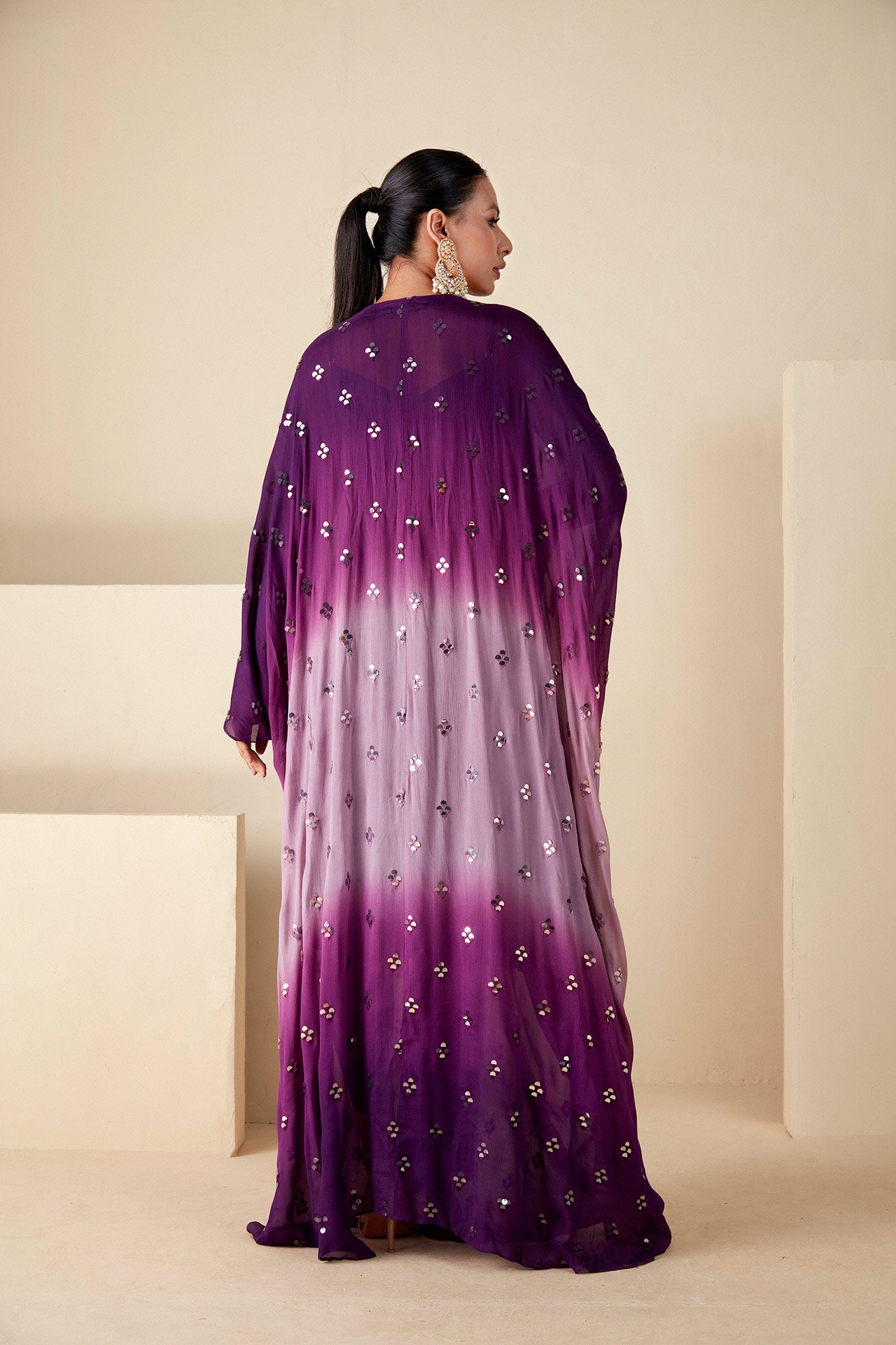 Purple Georgette Kaftan Sets