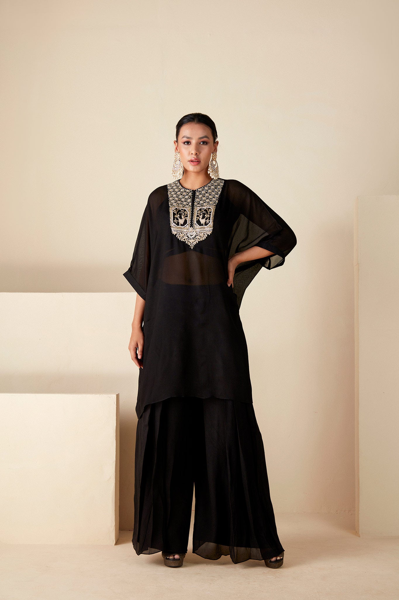 Black kaftan Pant Sets