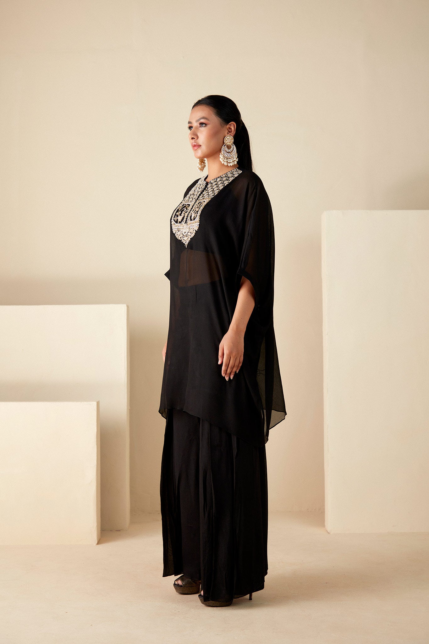 Black kaftan Pant Sets