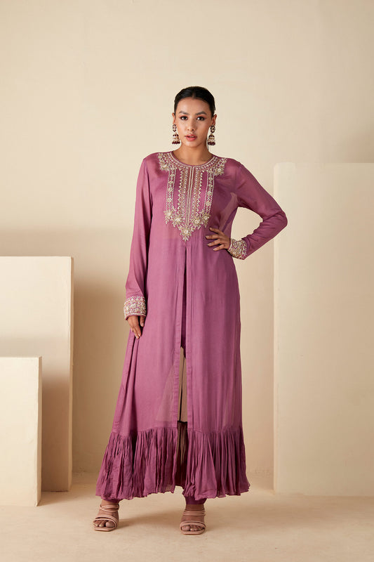 Mauve kaftan Kurta Set