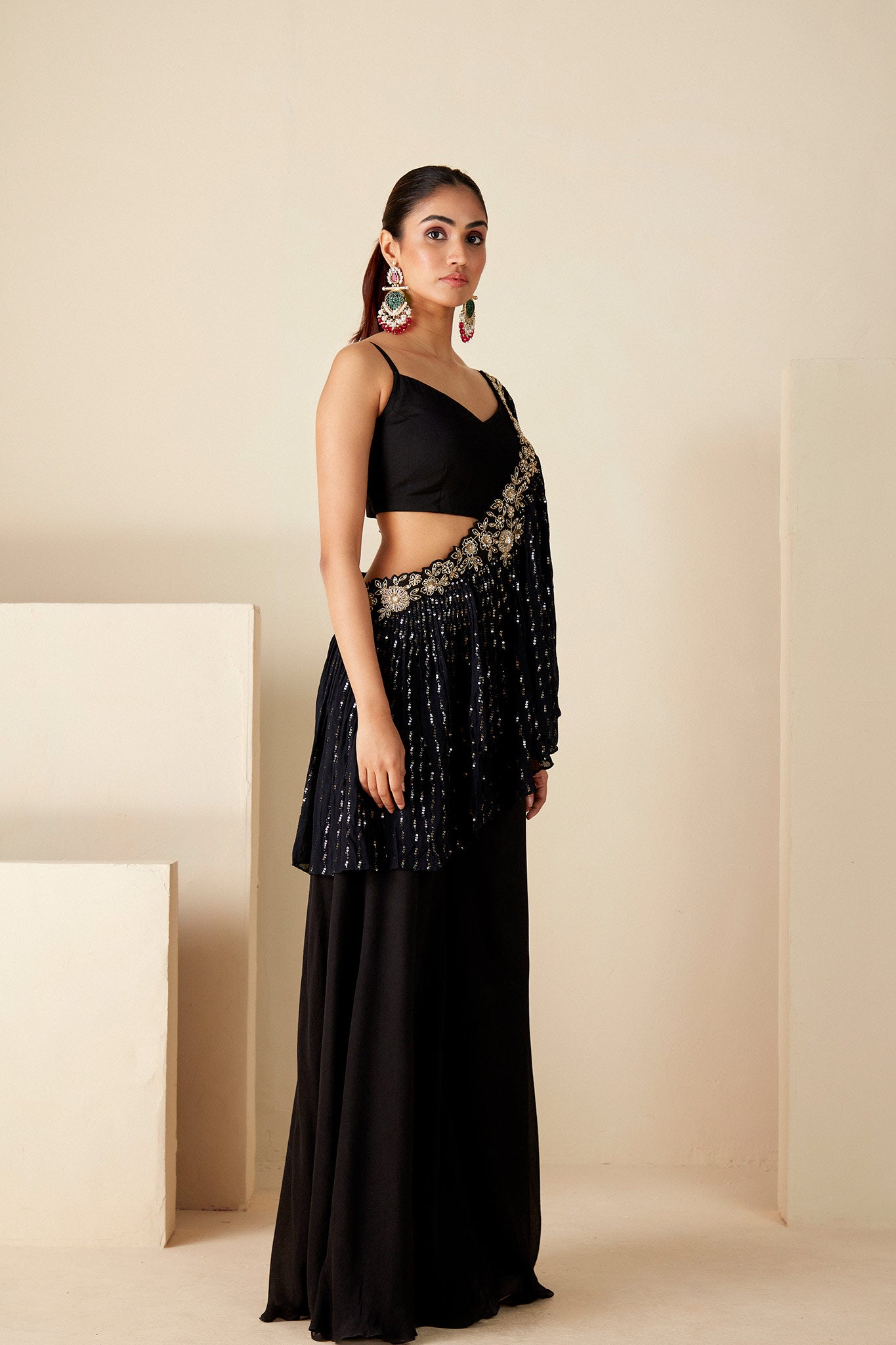 Black 3 piece Cape Sets