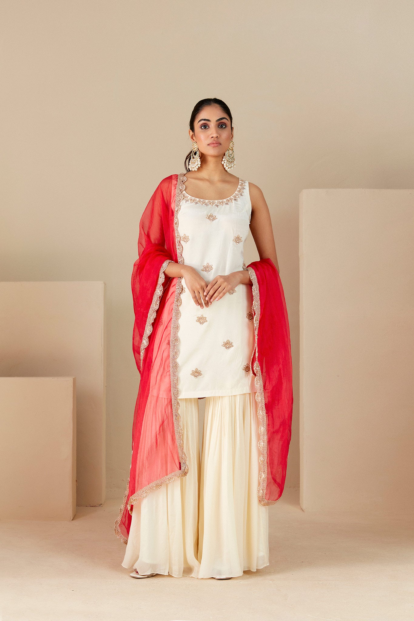 Off white Sharara Suit