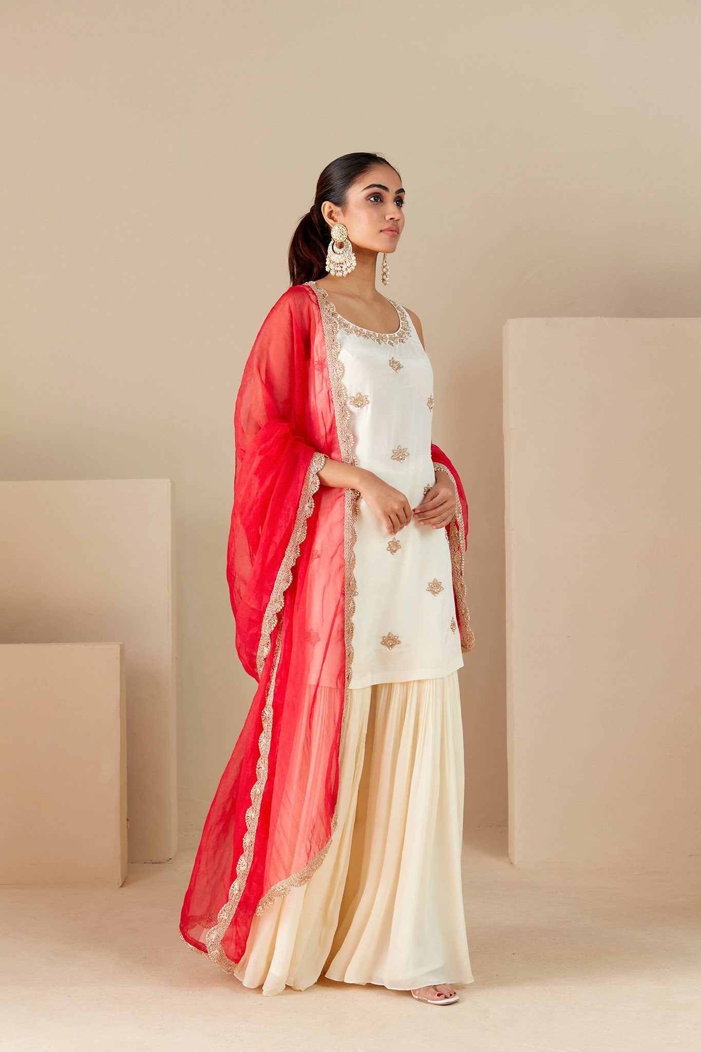 Off white Sharara Suit