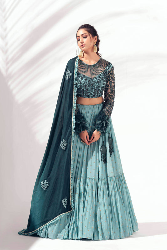 ICE Green Lehenga Set