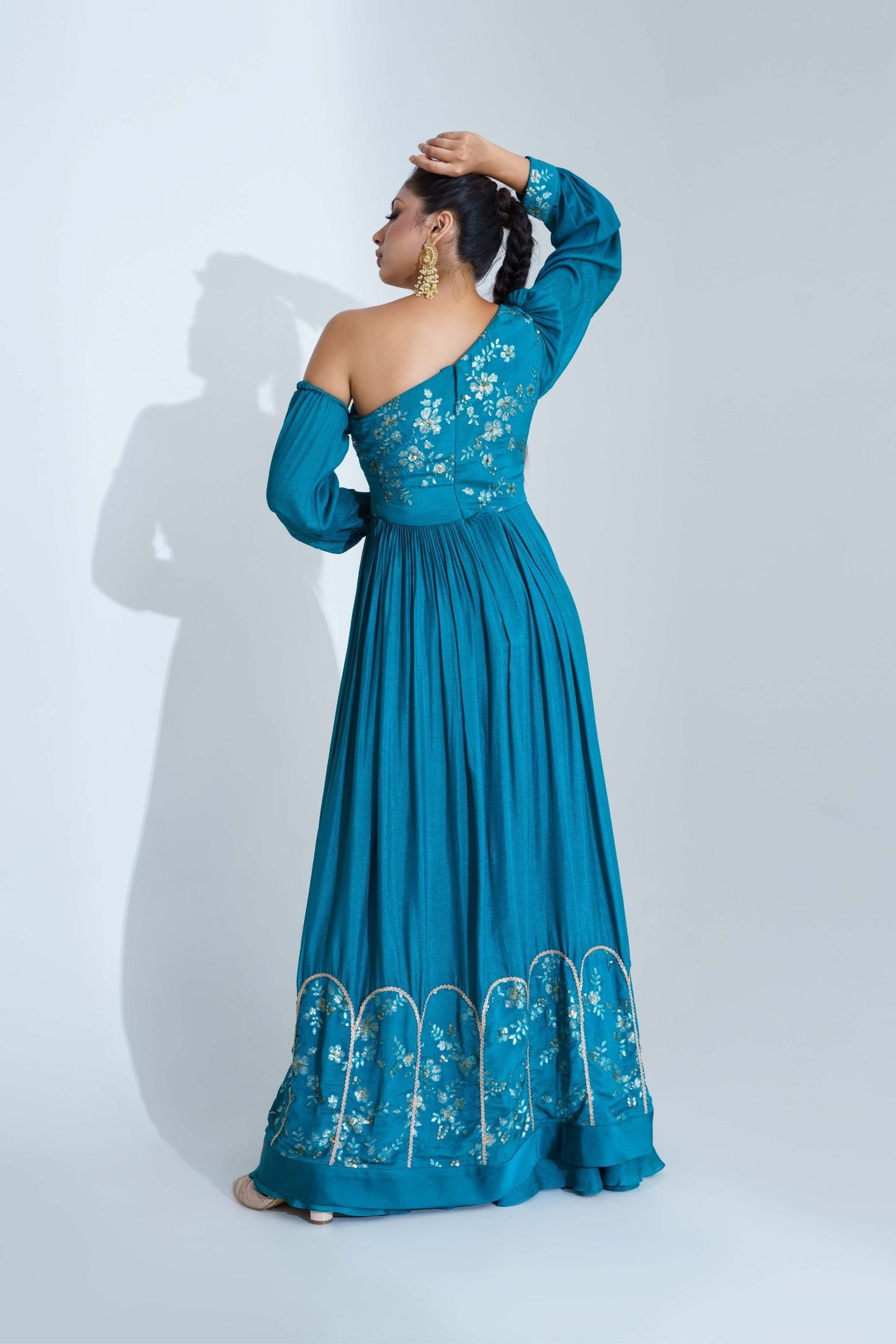 Blue One Shoulder Fusion Set