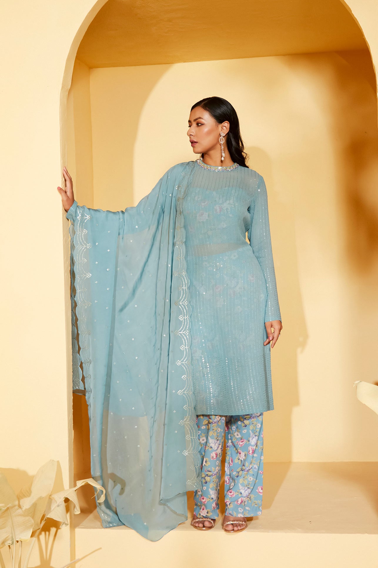 LIGHT BLUE KURTA SET