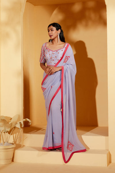 Suruchi Parakh Tussar Silk Pre-draped Pant Saree Set