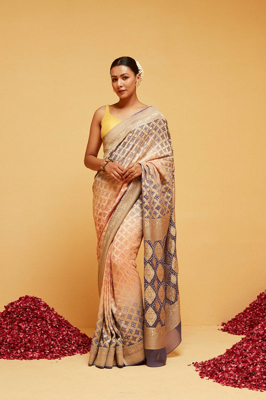 Lavender Traditional banarasee saree