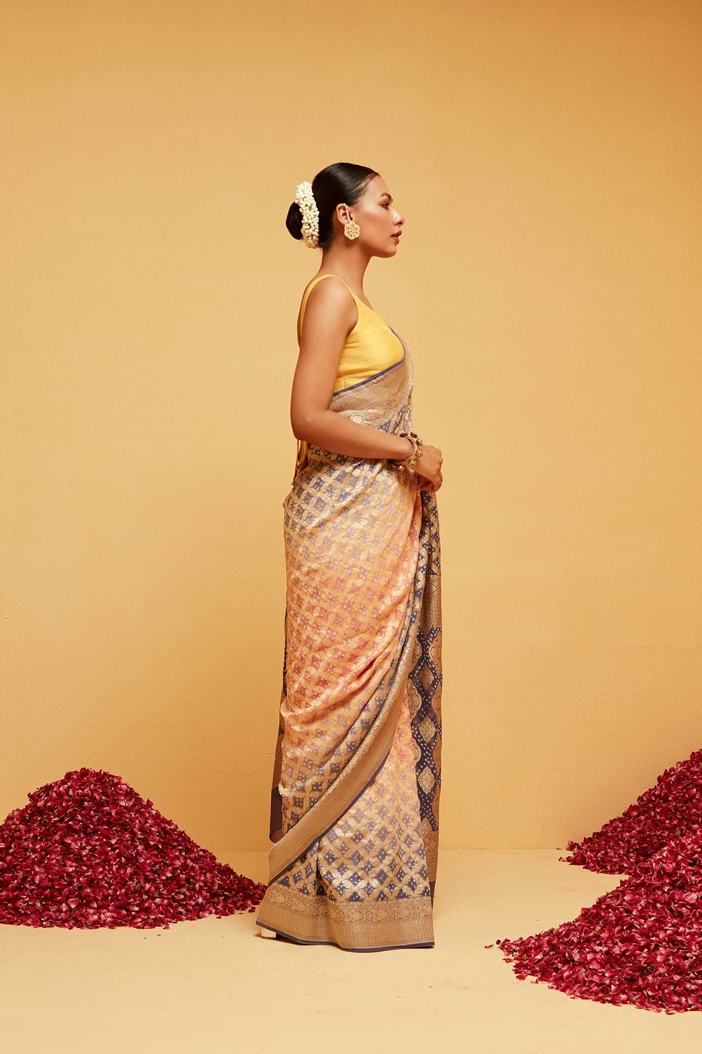 Lavender Traditional banarasee saree