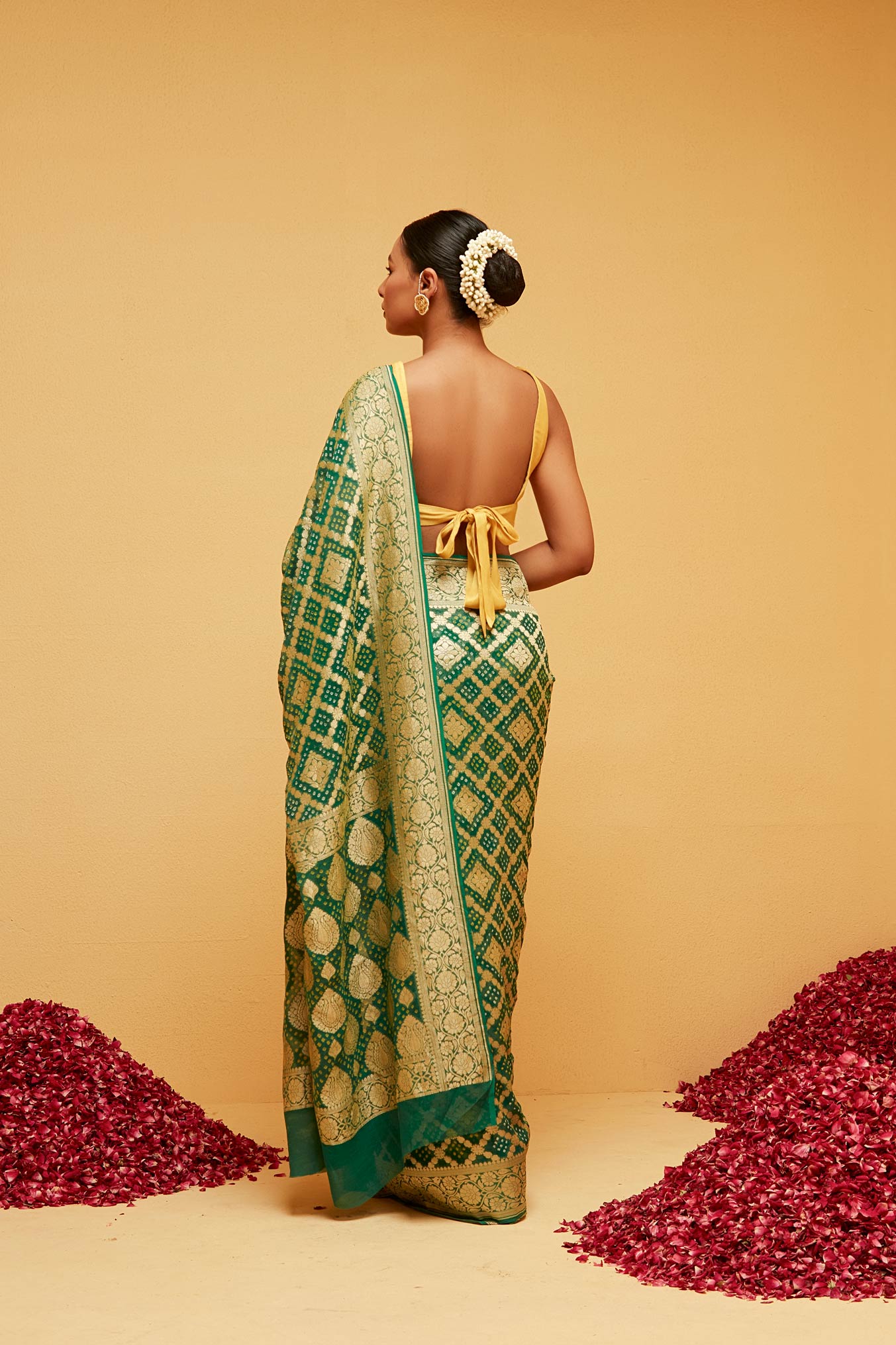 GREEN banarasee saree