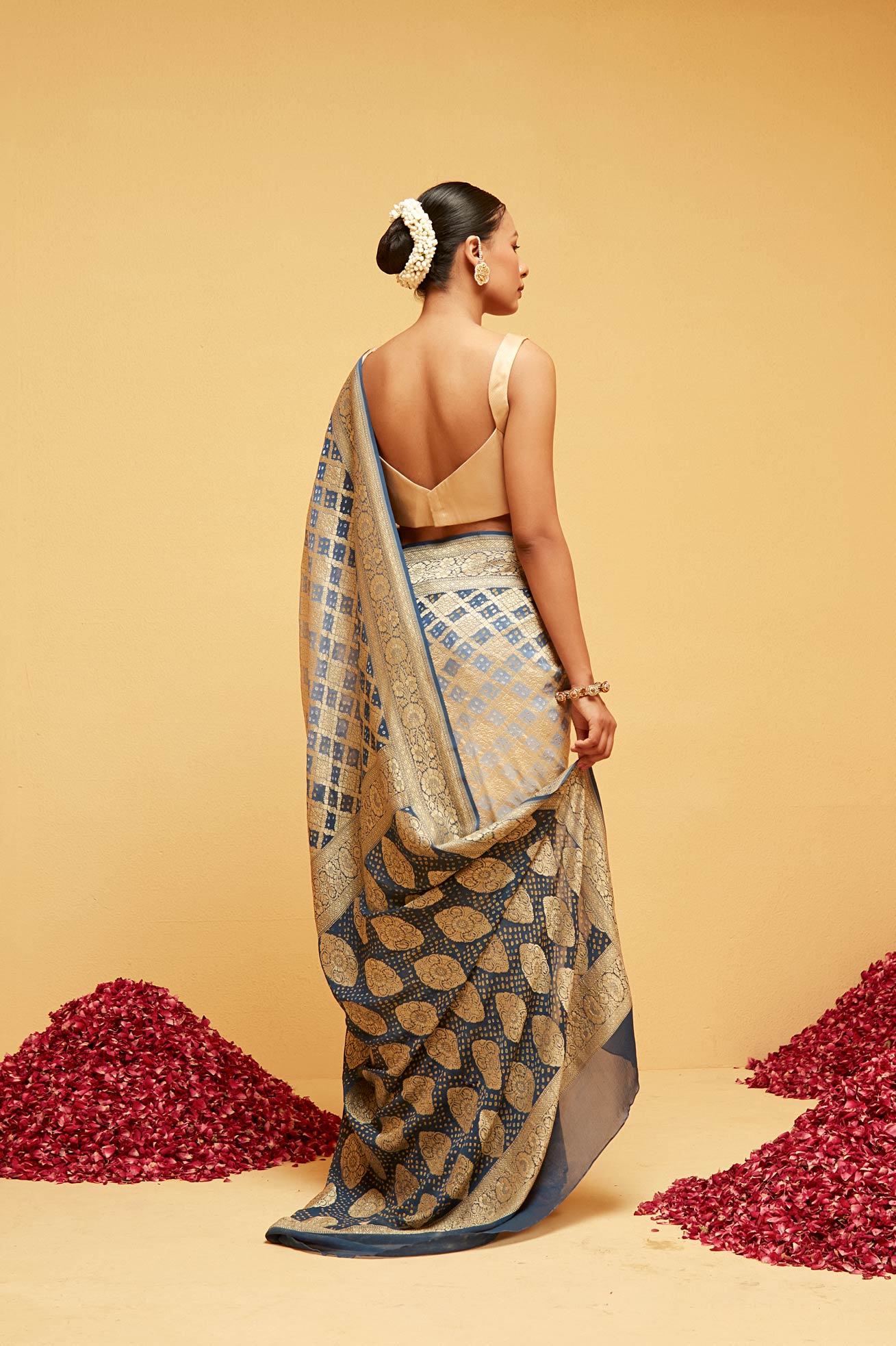 BLUE Traditional banarasee saree