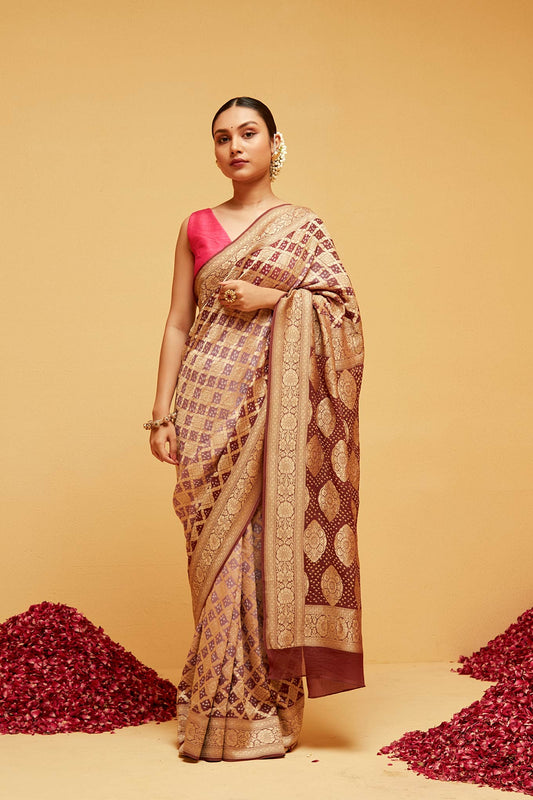 BROWN Traditional banarasee saree