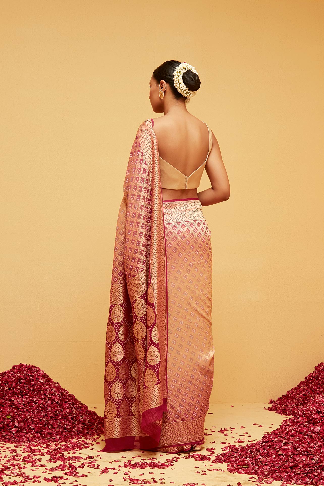 MAROON Traditional banarasee saree