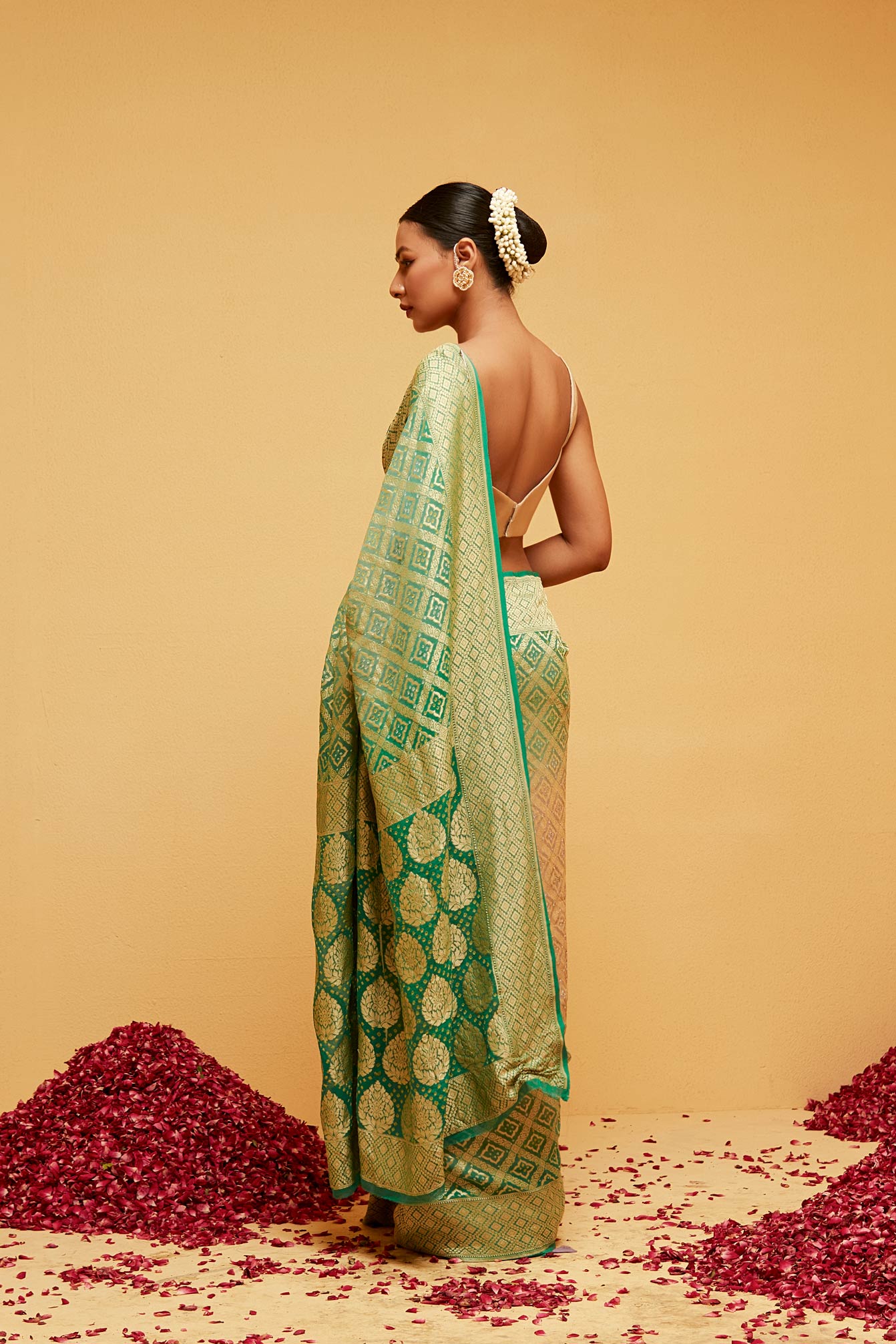 GREEN Traditional banarasee saree