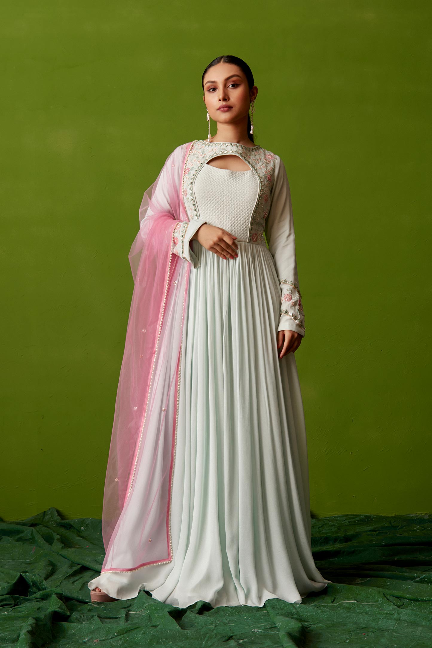 Pastel anarkali set