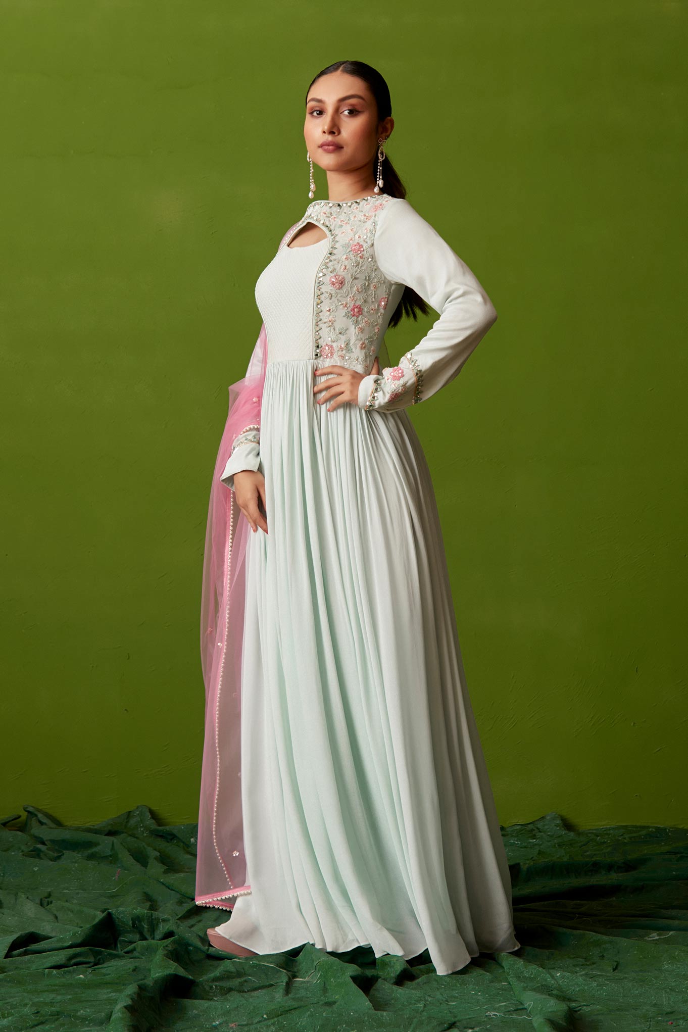 Pastel anarkali set