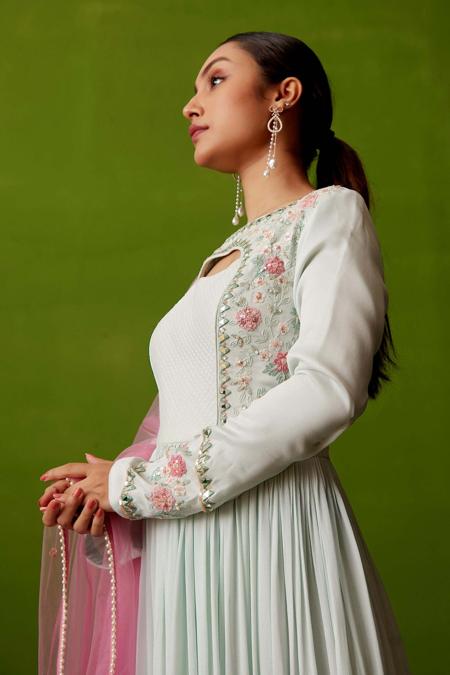 Pastel anarkali set