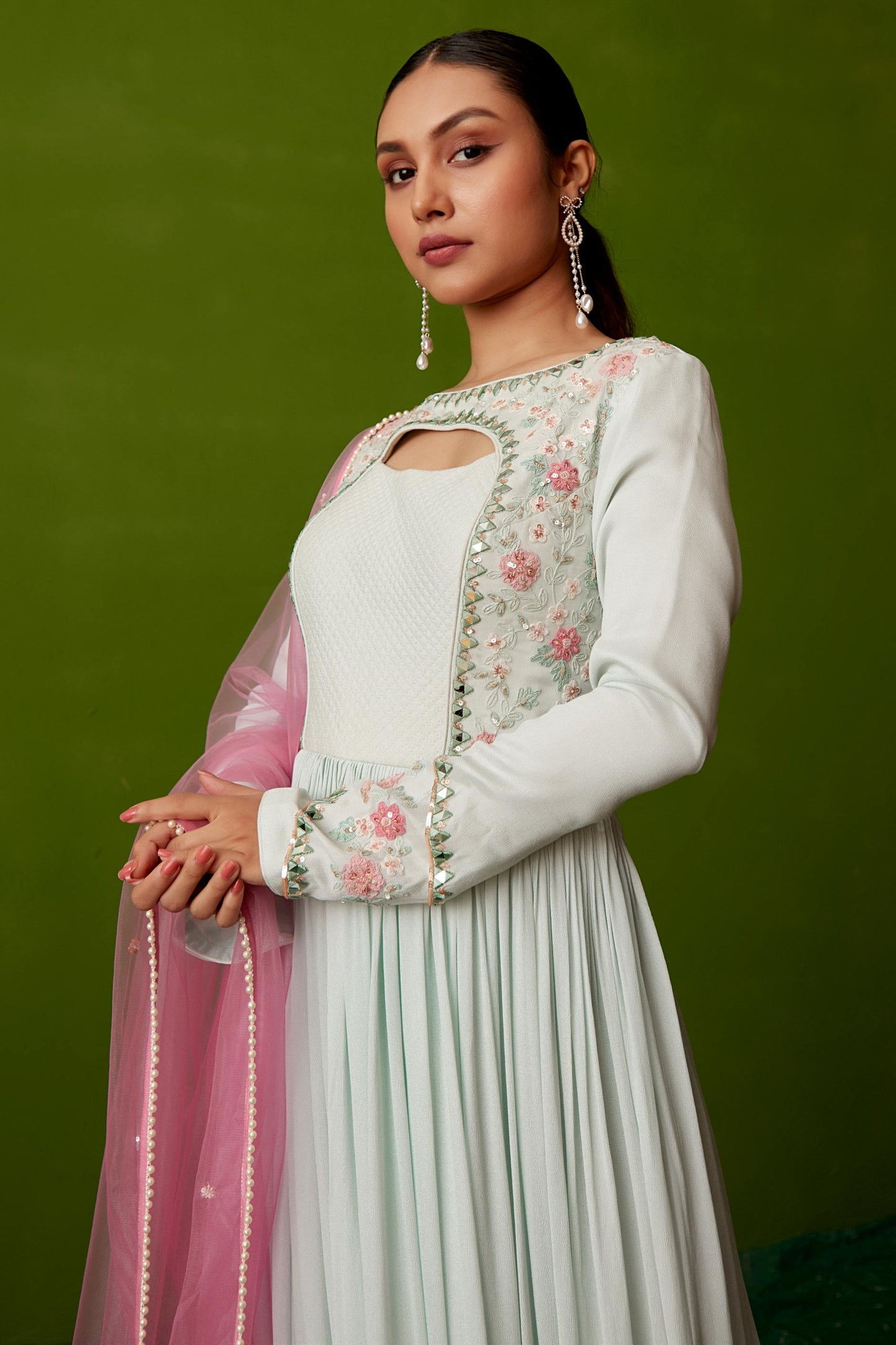 Pastel anarkali set