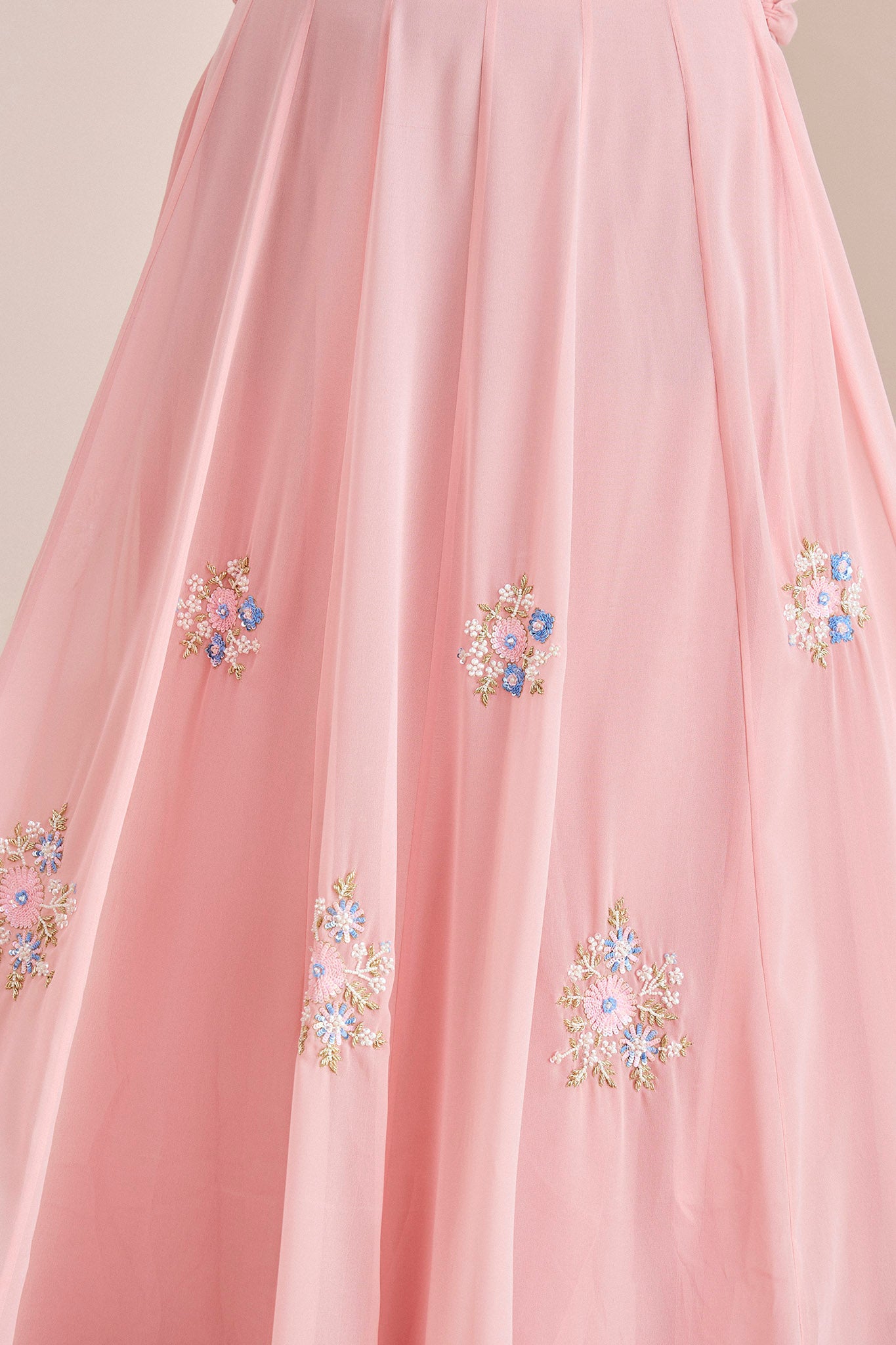 PINK - BLUE ANARKALI SET