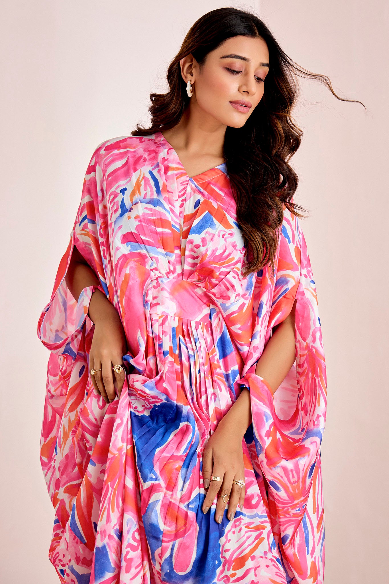 Floral Long Kaftan Dress