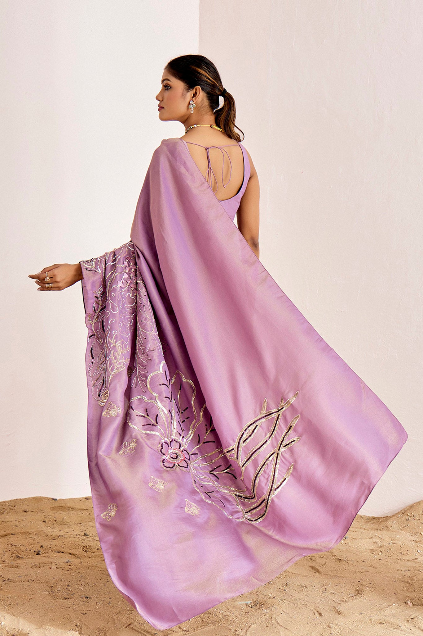 LAVENDER WAVE SHIMMER SAREE