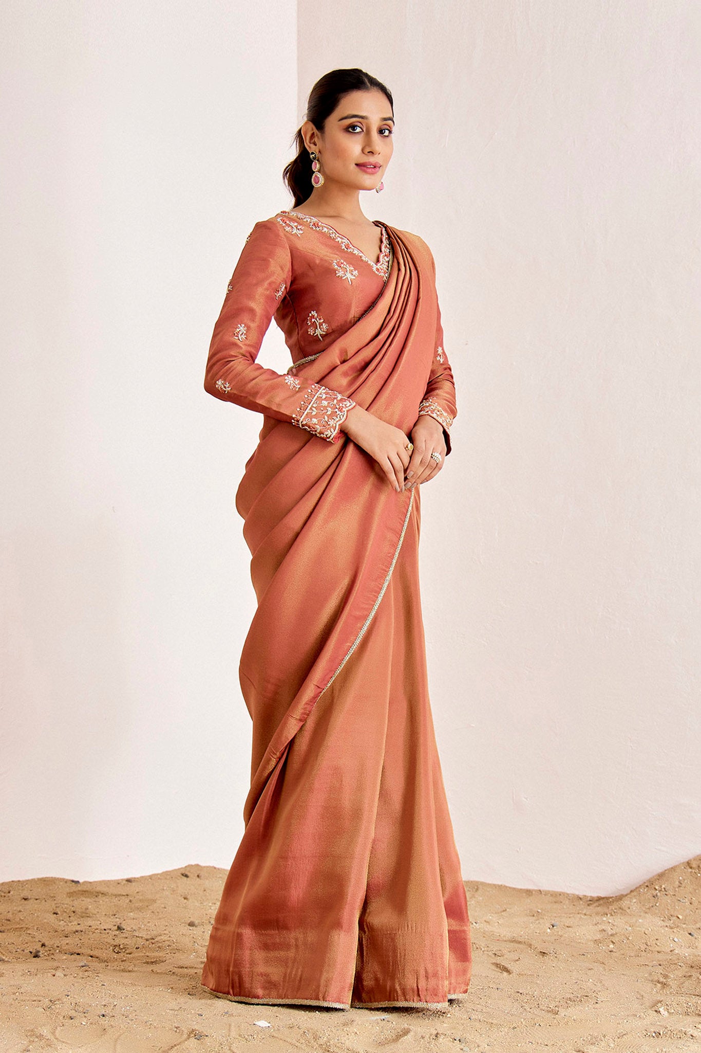 ORANGE SHIMMER SAREE