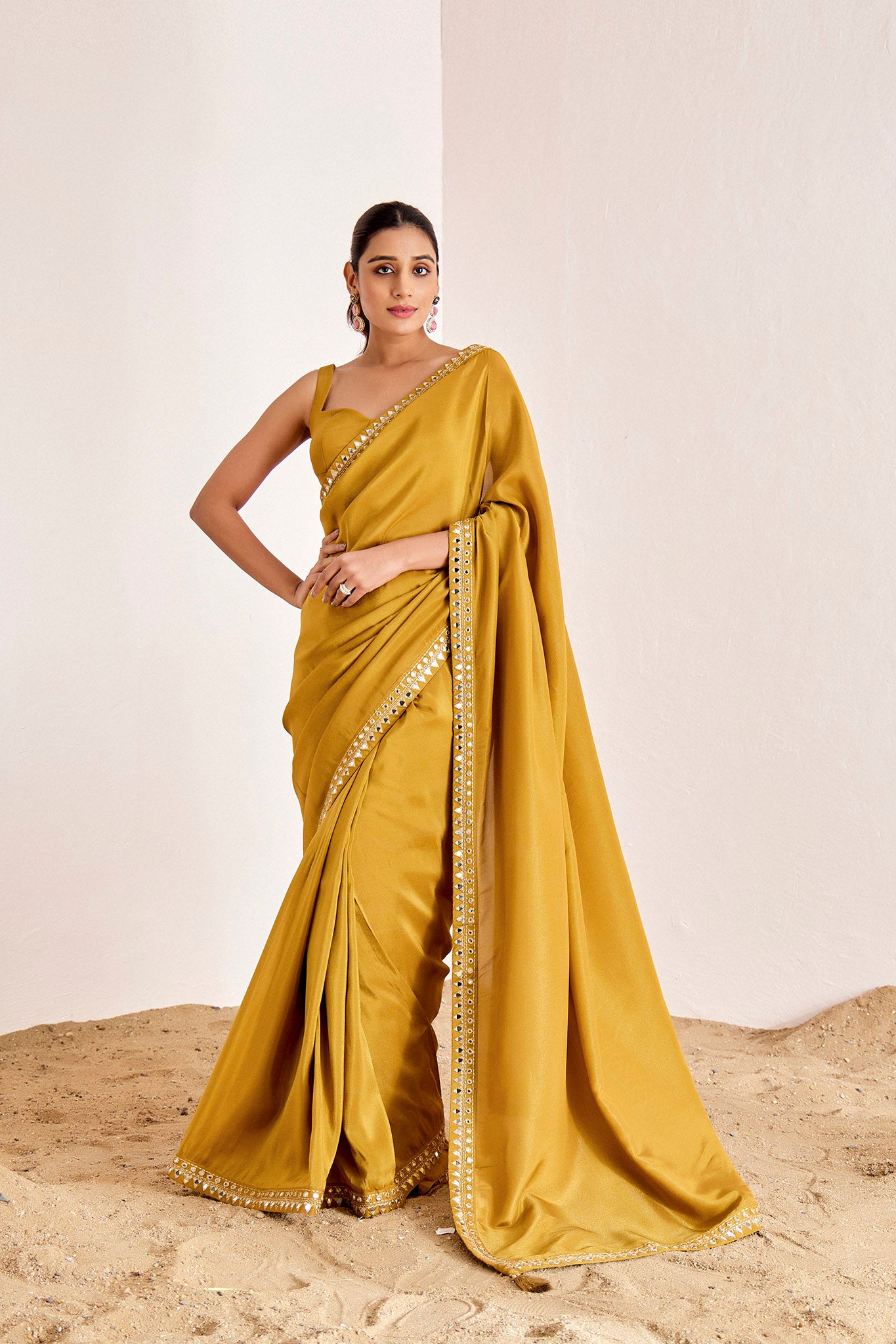 GOLD SHIMMER SHIMMER SAREE