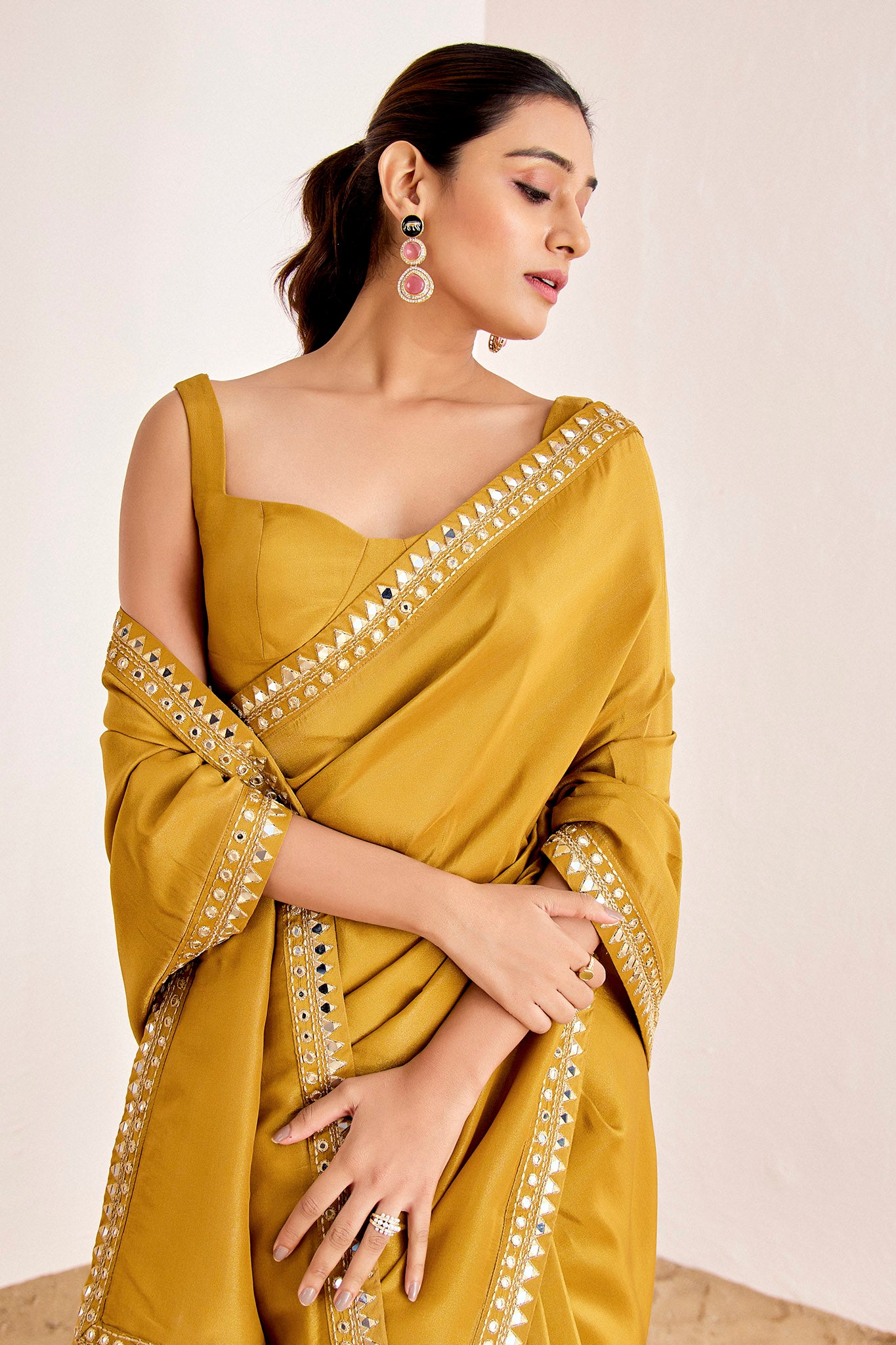 GOLD SHIMMER SHIMMER SAREE