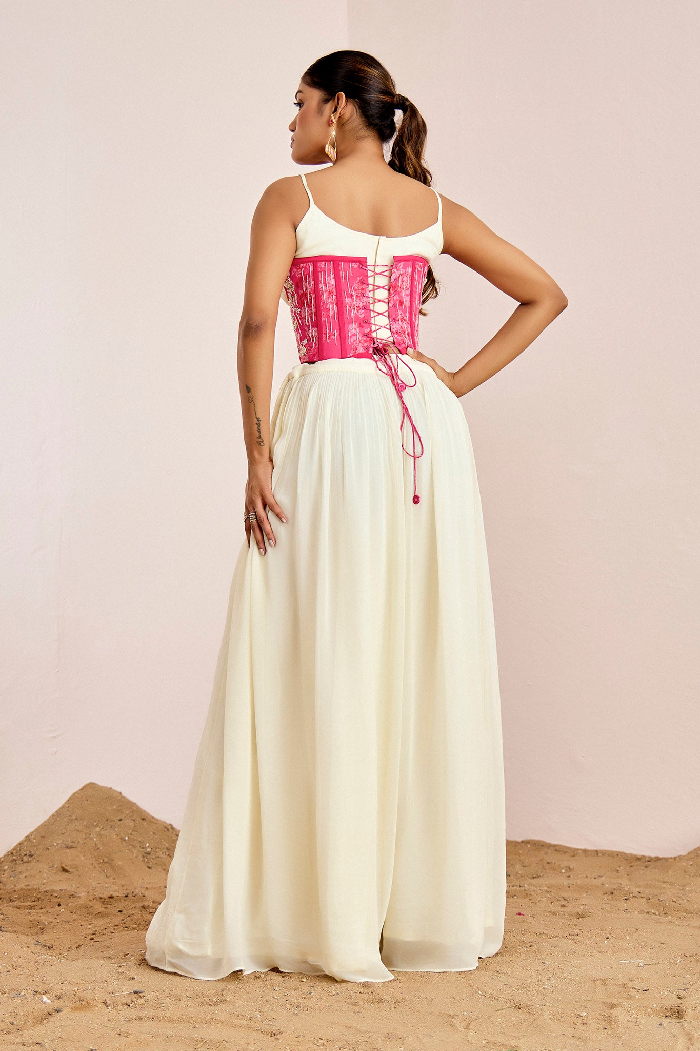 PINK CORSET SET