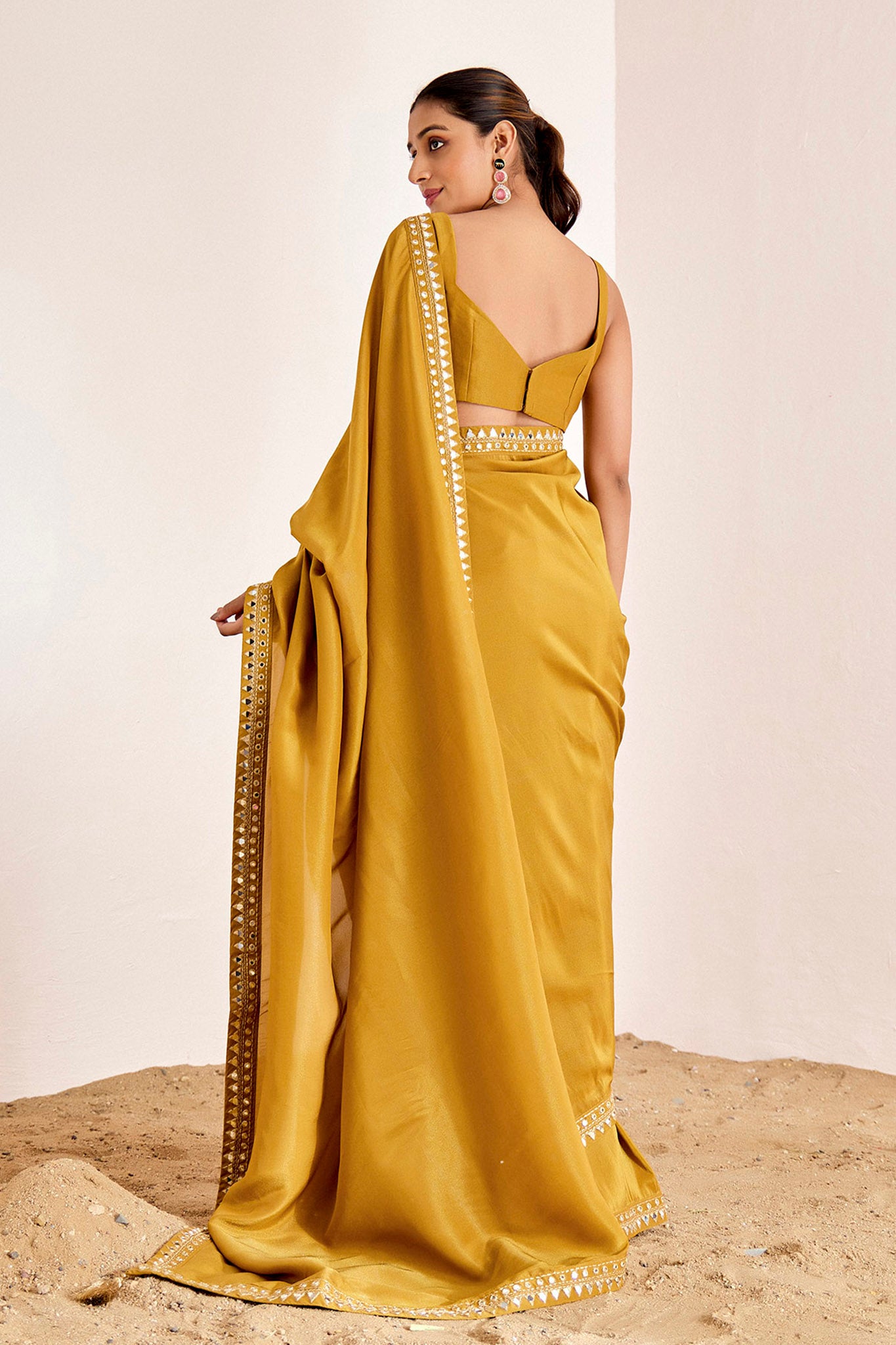 GOLD SHIMMER SHIMMER SAREE