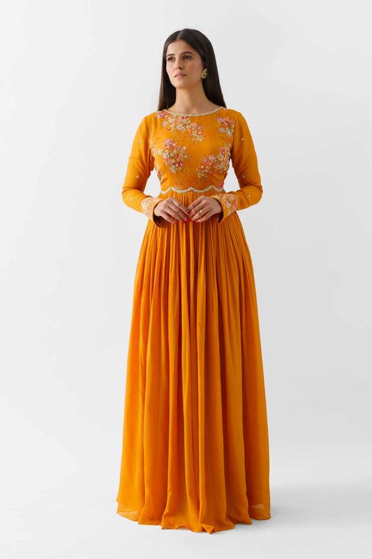 Classic Mustard Yellow Gown