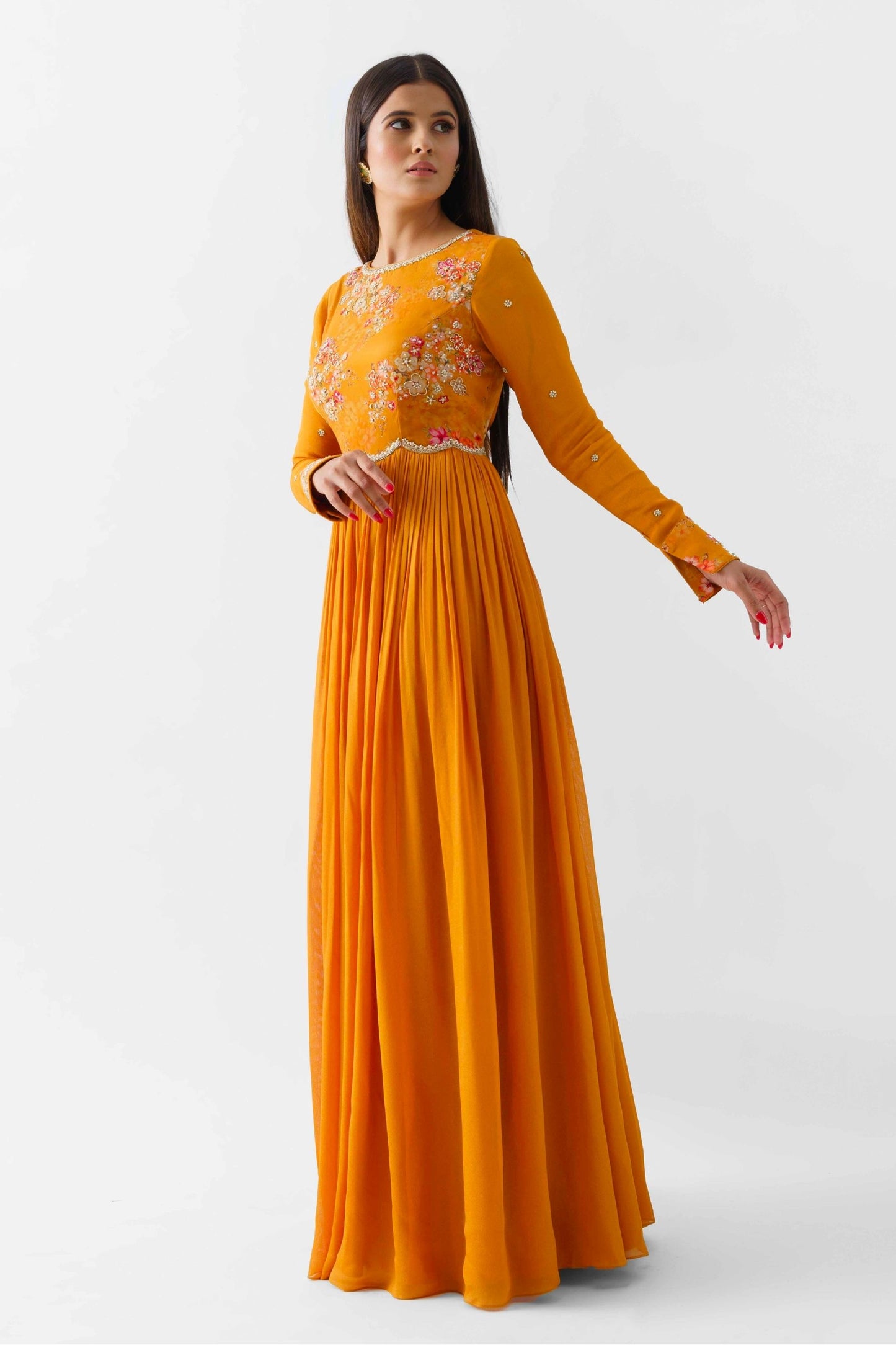 Classic Mustard Yellow Gown