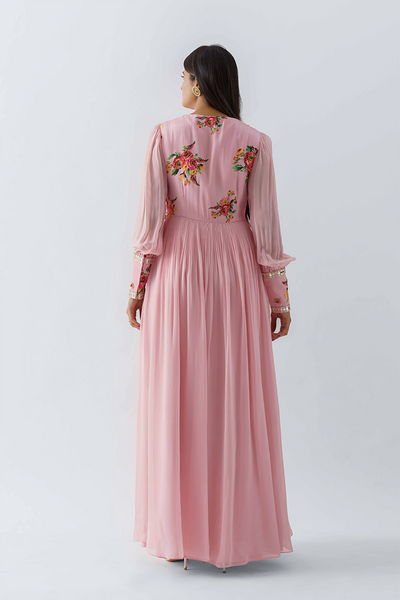 Blush Pink angrakha dress