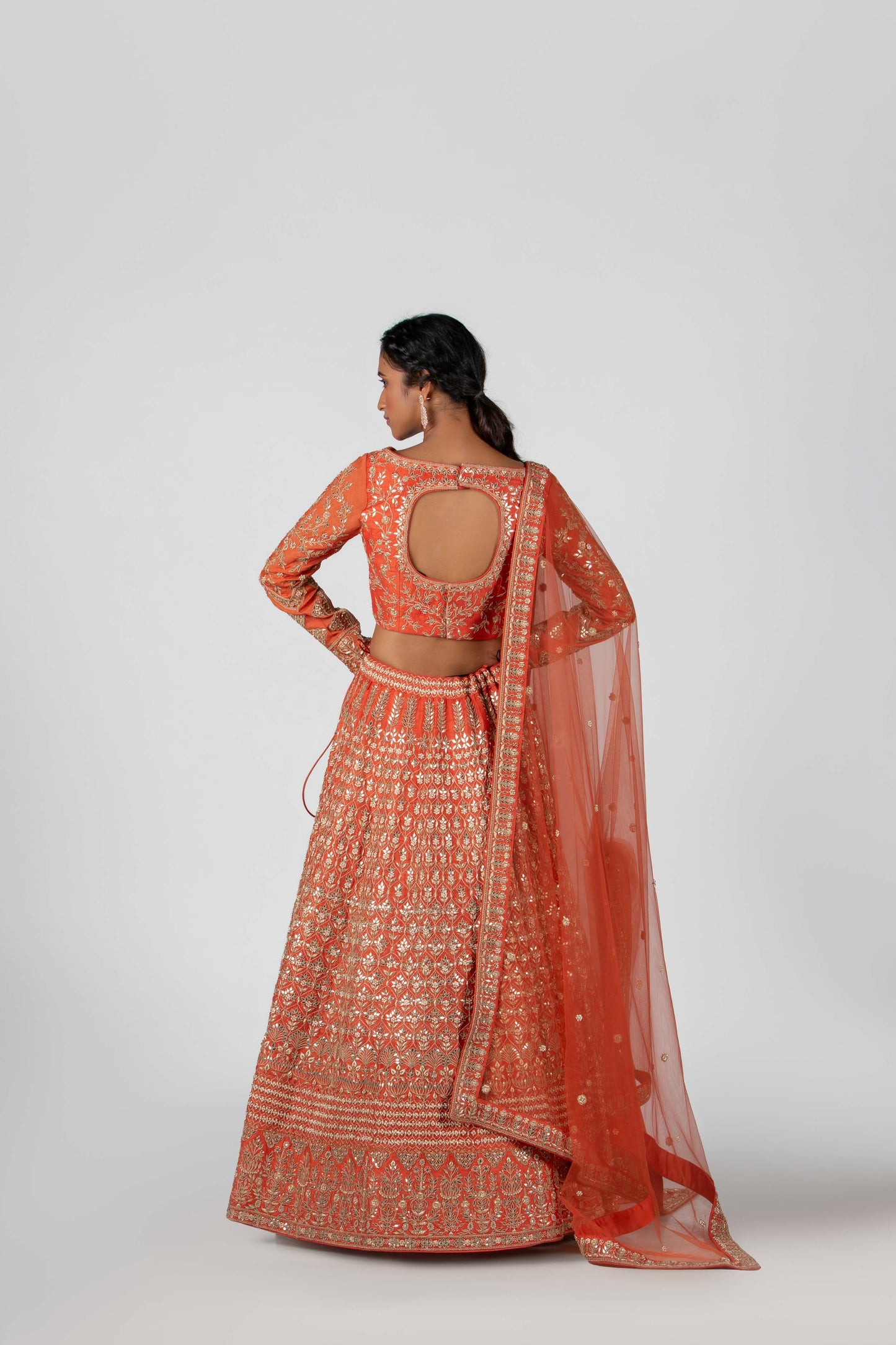 Rust Orange Bridal Lehenga