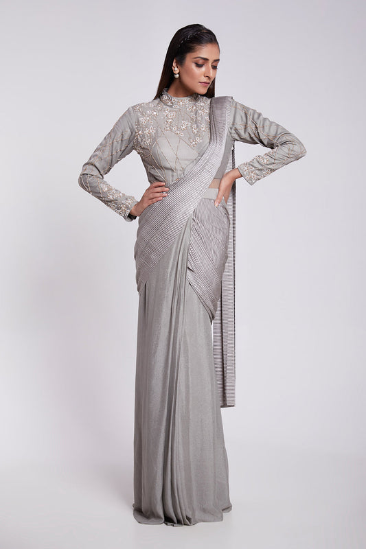 Pre Drape Saree