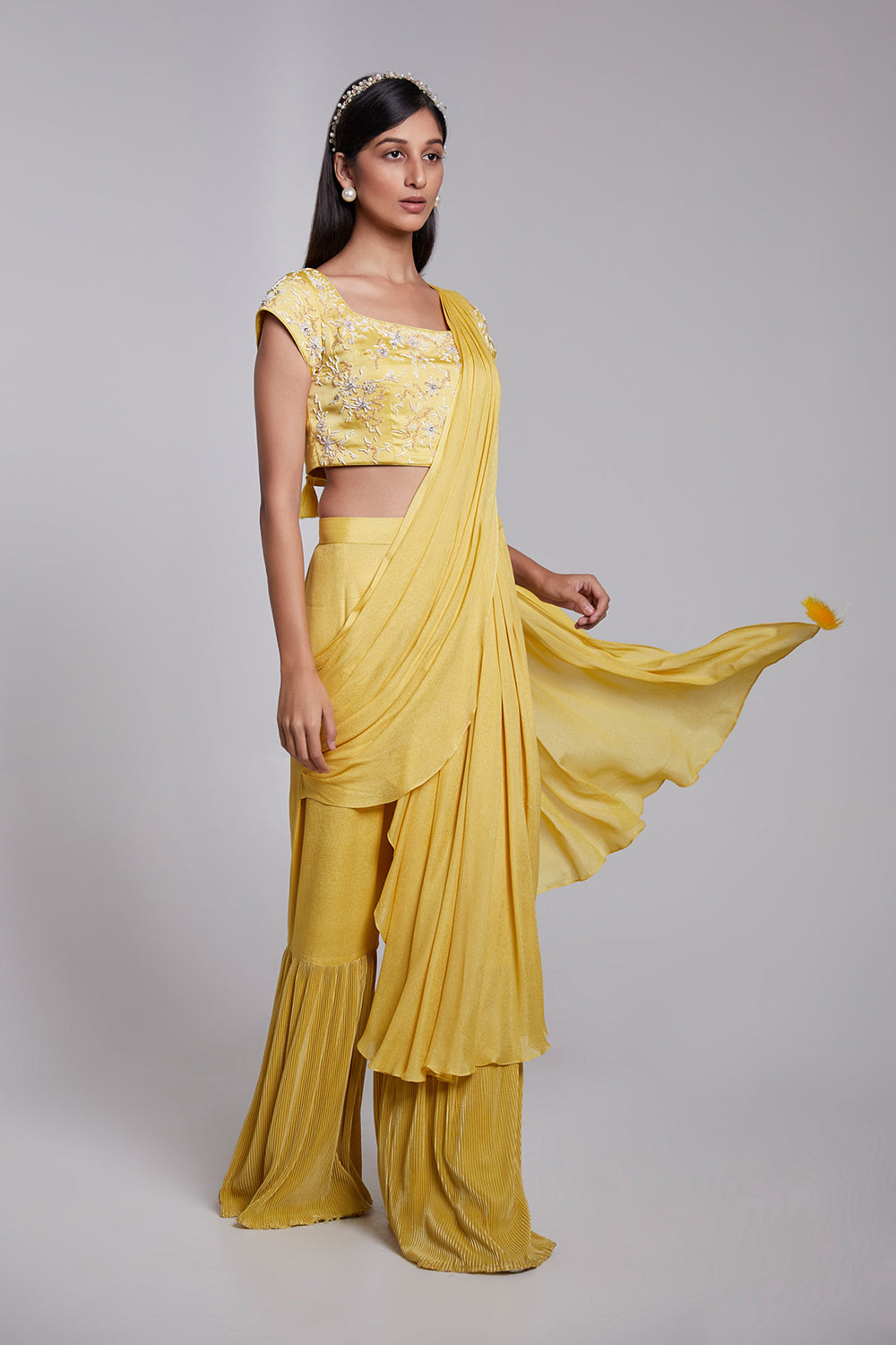 Pre Drape Saree