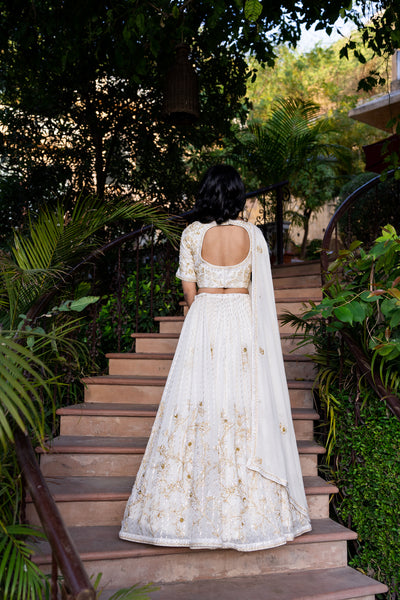 Off white and gold bridal set