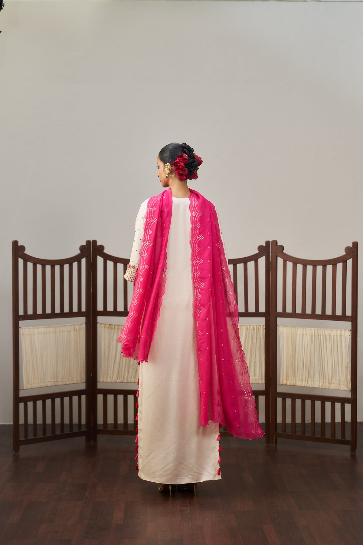White Long Kurta Set