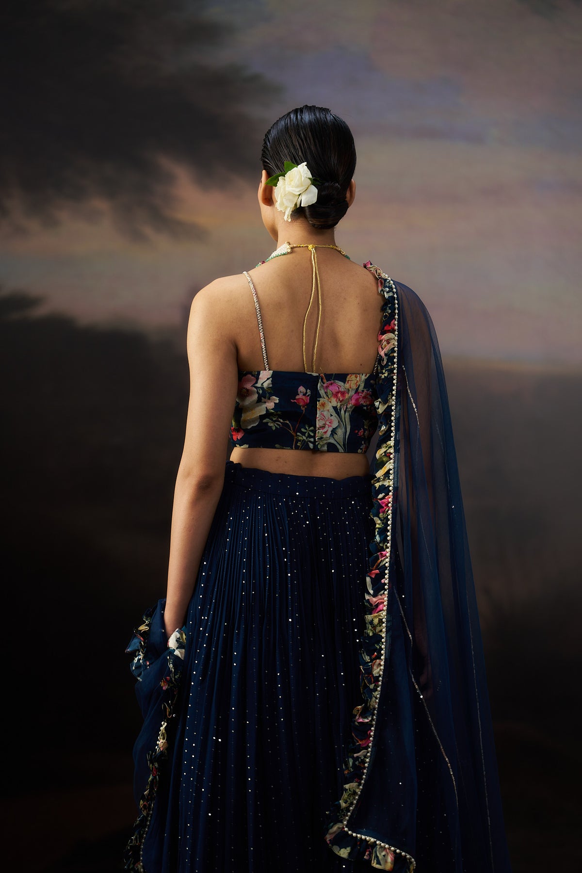 Navy Blue Lehenga Set